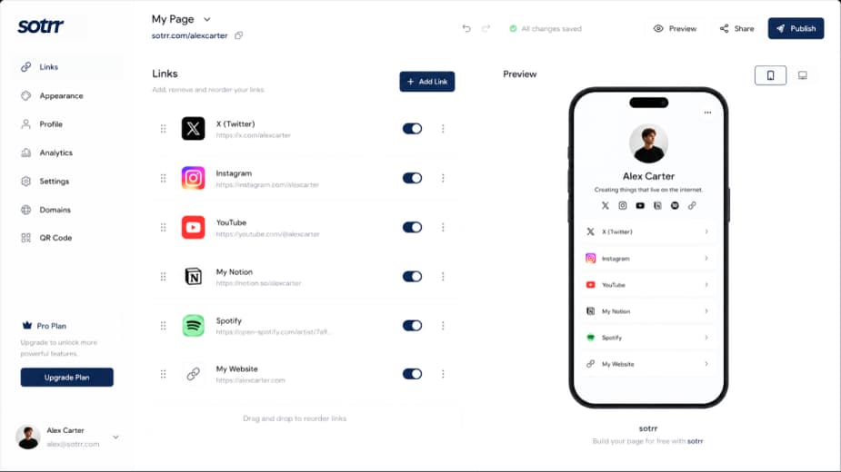 Storr Dashboard Preview