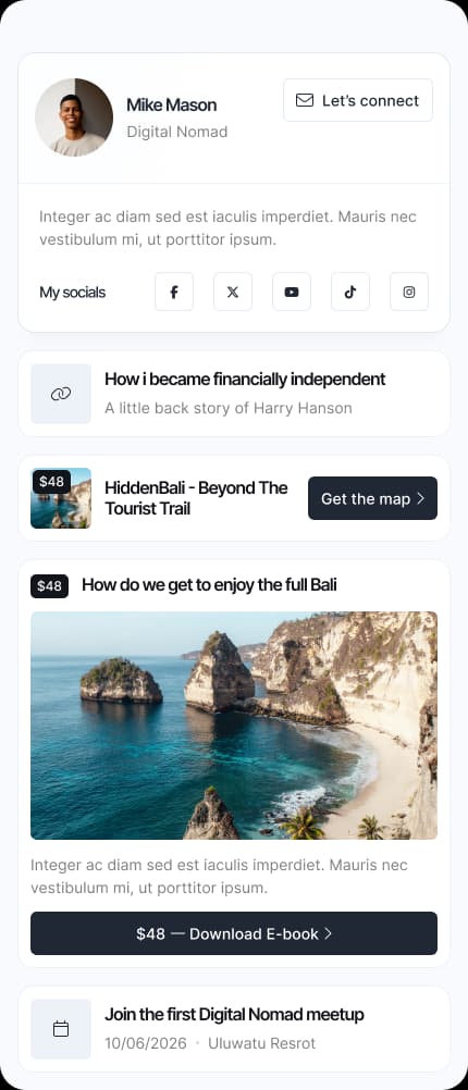 Clean Template style for Storr storefront
